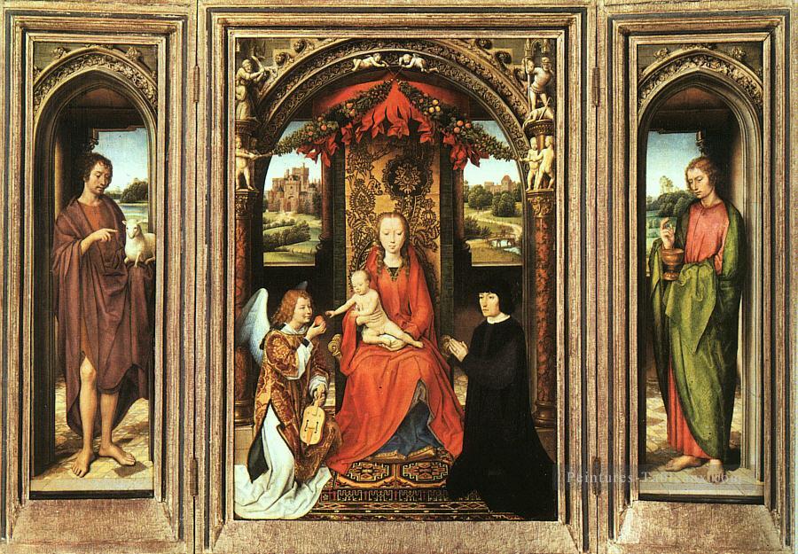 Triptyque 1485 hollandais Hans Memling Peintures à l'huile